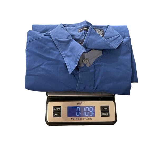 Gap button up stretch shirt blue long sleeve Size Large blue - Picture 9 of 9